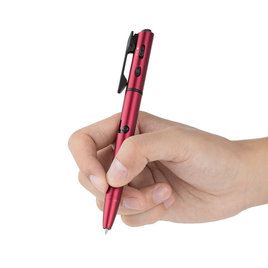Olight O'Pen 3 Multifunctional Pen Light with 120 Lumens & Green Laser (Wine Red)