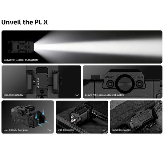 Olight PL X Tactical Weapon Light 1,200 Lumens Dual Beams