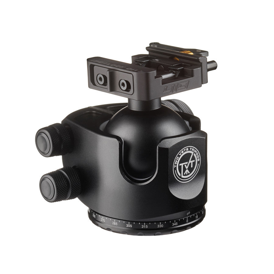 Two Vets 44MM Dual Tension Ballhead W/ Arcalock Dual Clamp ( Arca Swiss and Picatinny)