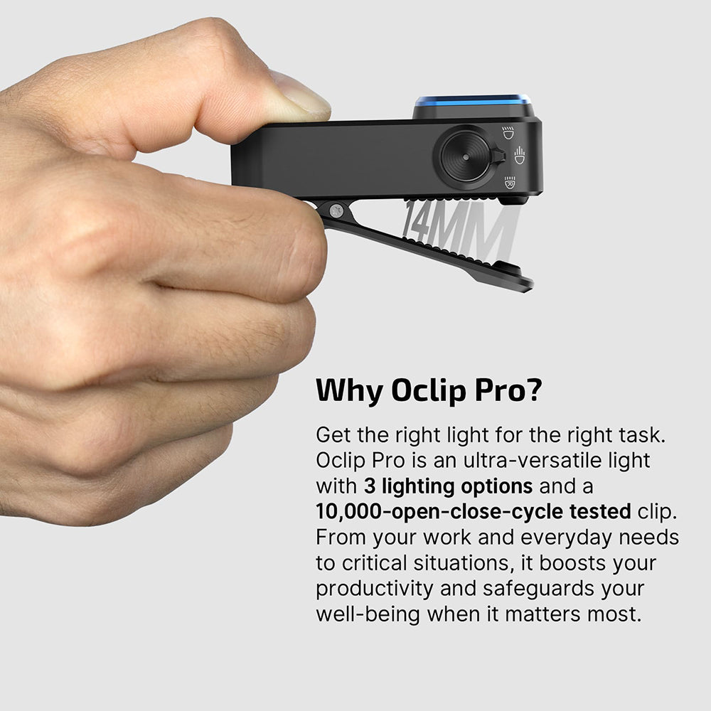 Olight Oclip Pro Multifunctional EDC Clip Flashlight (Black)