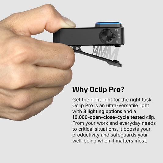 Olight Oclip Pro Multifunctional EDC Clip Flashlight (Black)