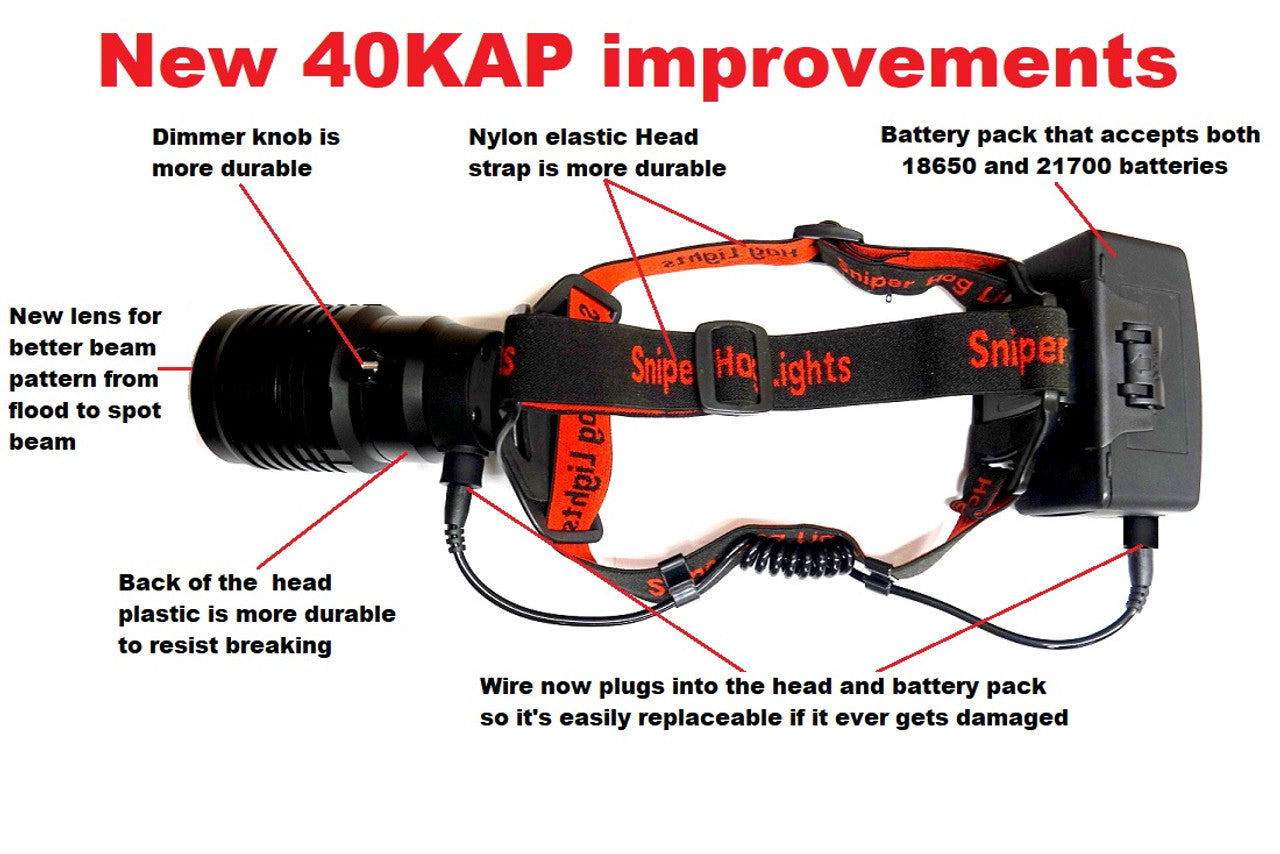 Sniper Hog 40KAP Headlamp Package (White & IR850nm)