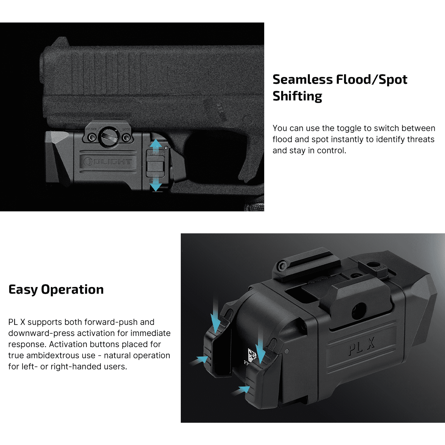 Olight PL X Tactical Weapon Light 1,200 Lumens Dual Beams