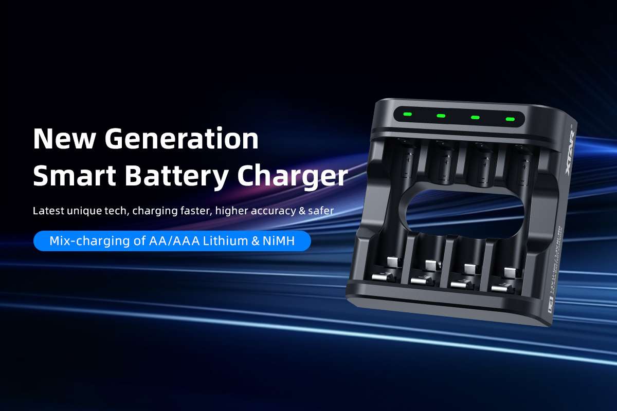 XTAR AA CLR 4300 Rechargeable Batteries (4-pack) + Xtar L4 Charger