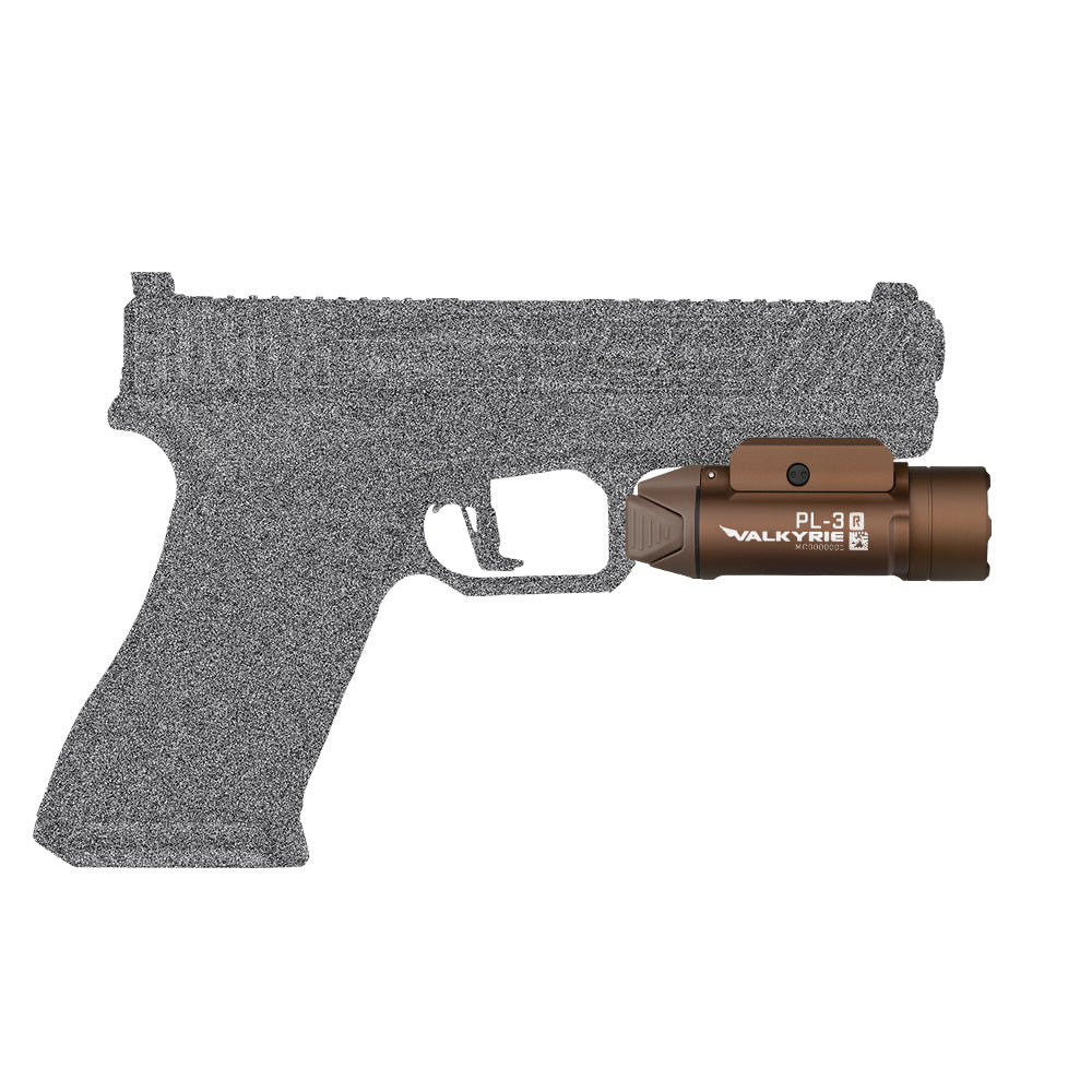 Olight PL-3R Valkyrie Rechargeable Rail Mounted Tactical Light (Desert Tan)