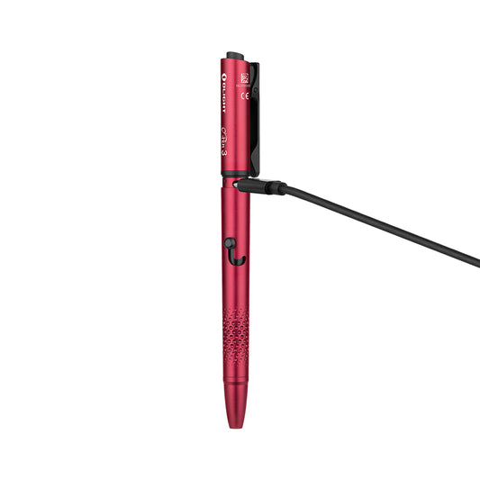 Olight O'Pen 3 Multifunctional Pen Light with 120 Lumens & Green Laser (Wine Red)