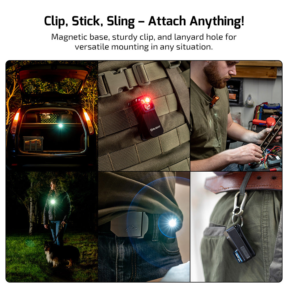 Olight Oclip Pro Multifunctional EDC Clip Flashlight (White)