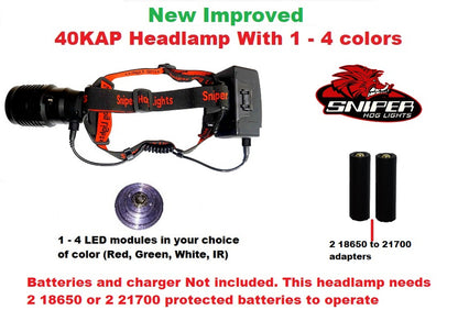 Sniper Hog 40KAP Headlamp Package (White & IR850nm)