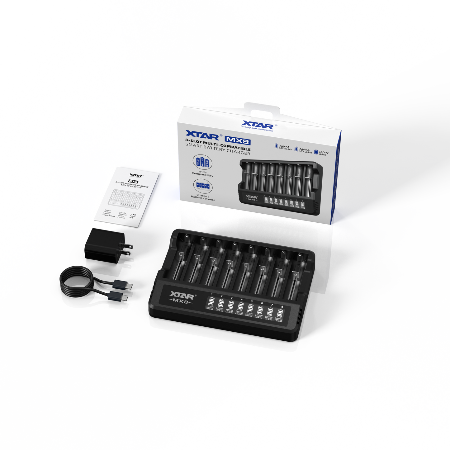XTAR MX8 Multi-Battery Charging Station