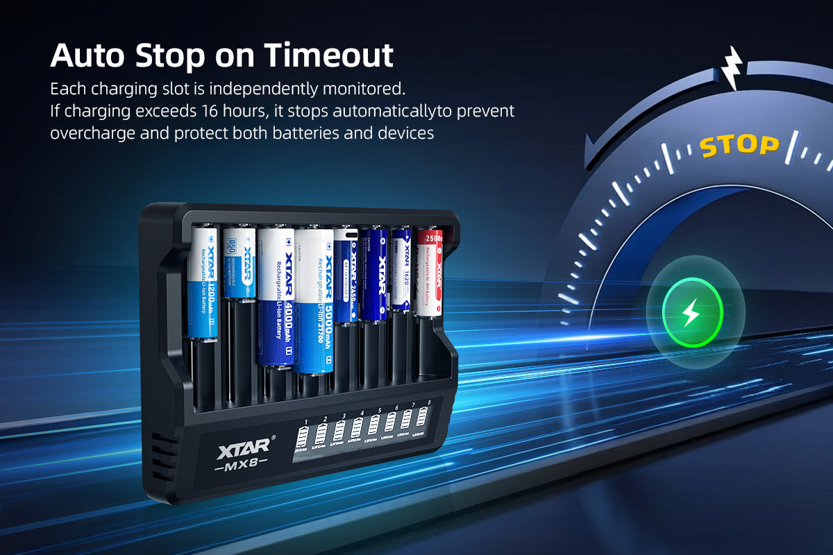 XTAR MX8 Multi-Battery Charging Station