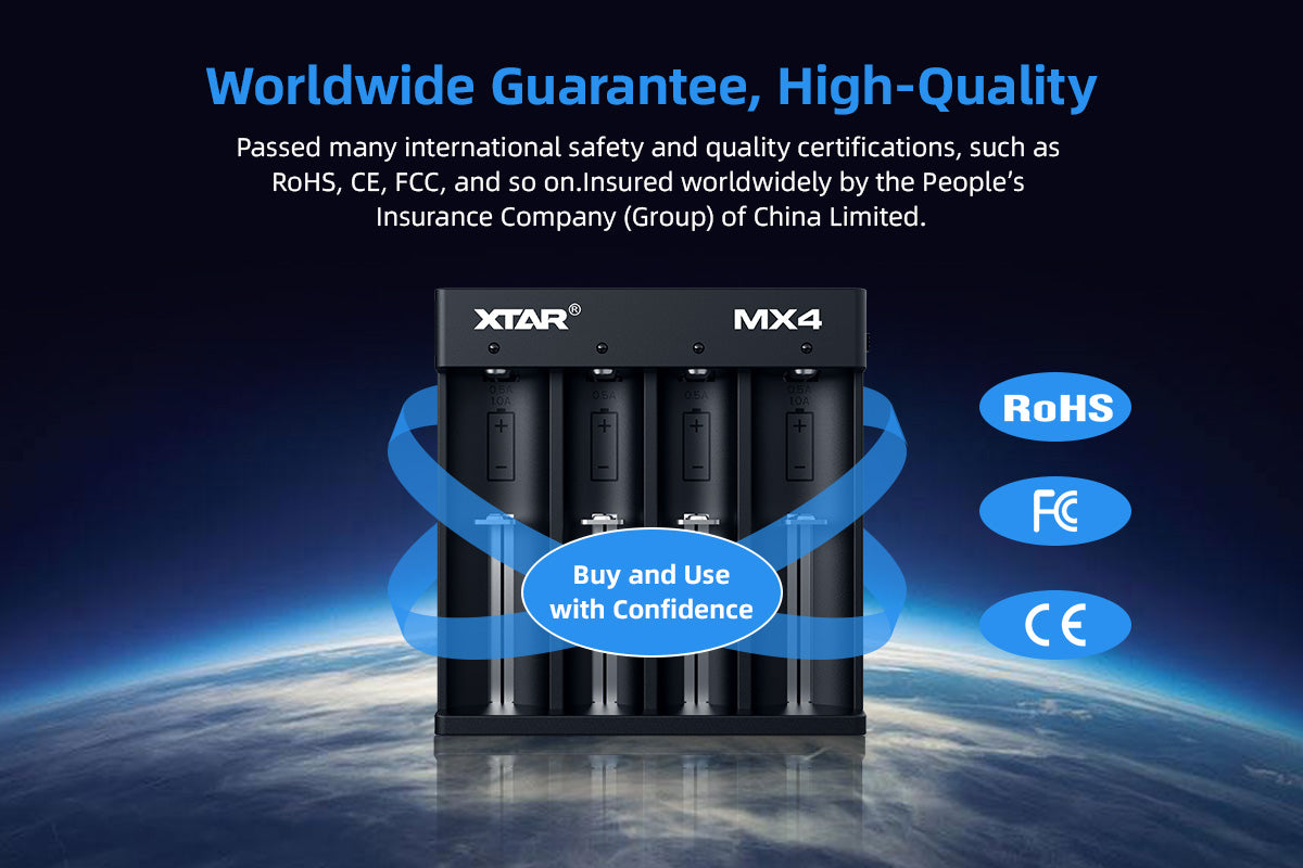 XTAR MX4 Multi- Battery Charging Station