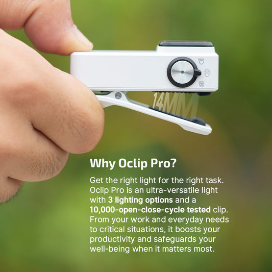 Olight Oclip Pro Multifunctional EDC Clip Flashlight (White)