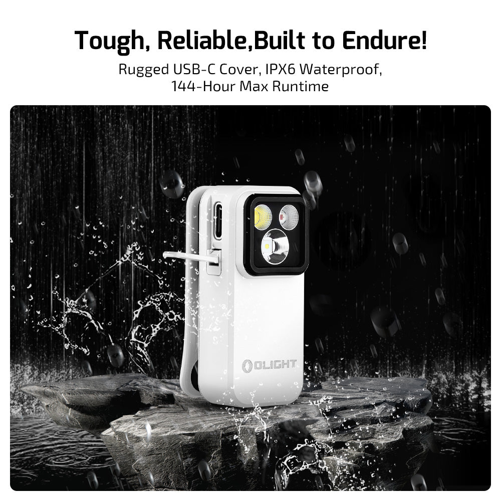 Olight Oclip Pro Multifunctional EDC Clip Flashlight (White)