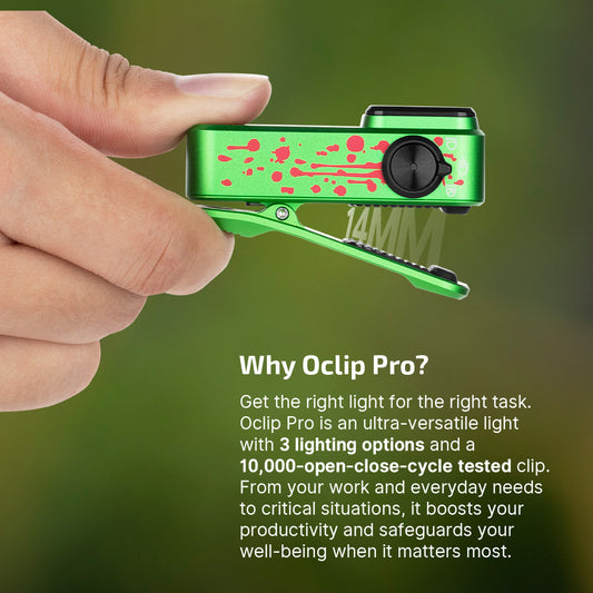 Olight Oclip Pro Multifunctional EDC Clip Flashlight (zombie green edition)