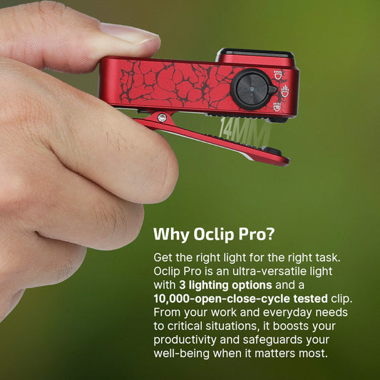 Olight Oclip Pro Multifunctional EDC Clip Flashlight (Molten Lava Edition)