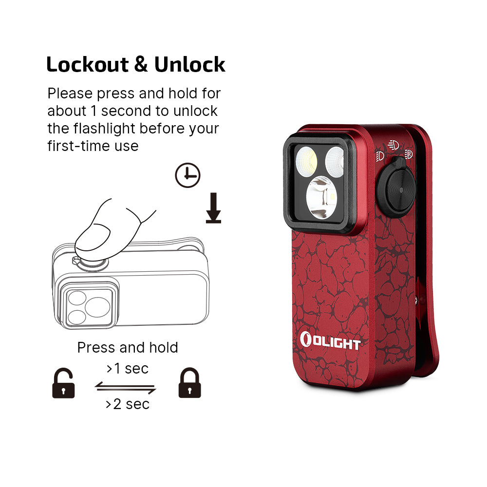 Olight Oclip Pro Multifunctional EDC Clip Flashlight (Molten Lava Edition)