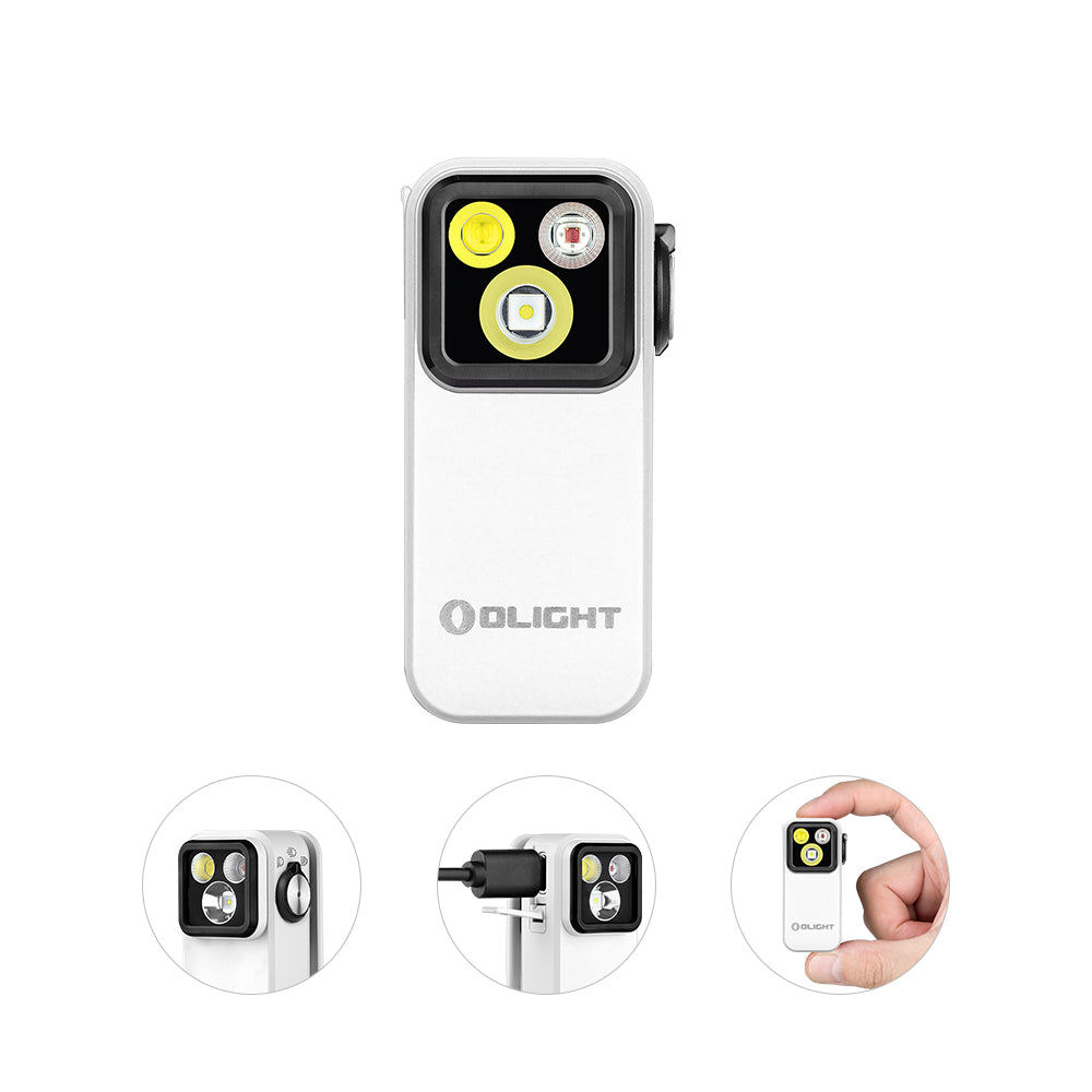 Olight Oclip Pro Multifunctional EDC Clip Flashlight (White)