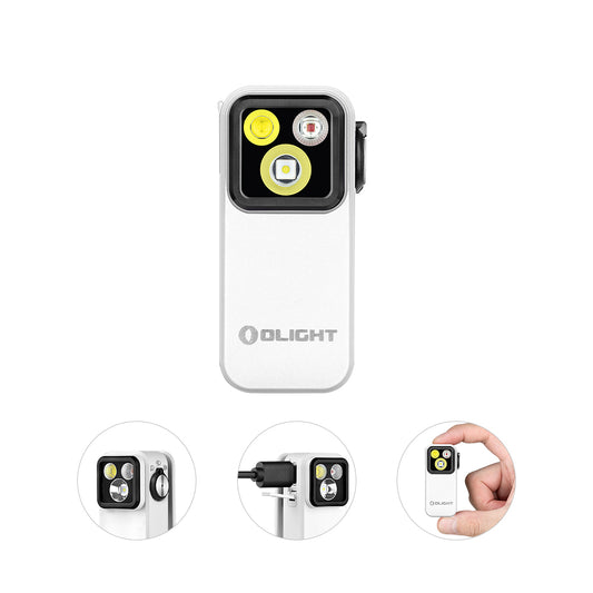 Olight Oclip Pro Multifunctional EDC Clip Flashlight (White)