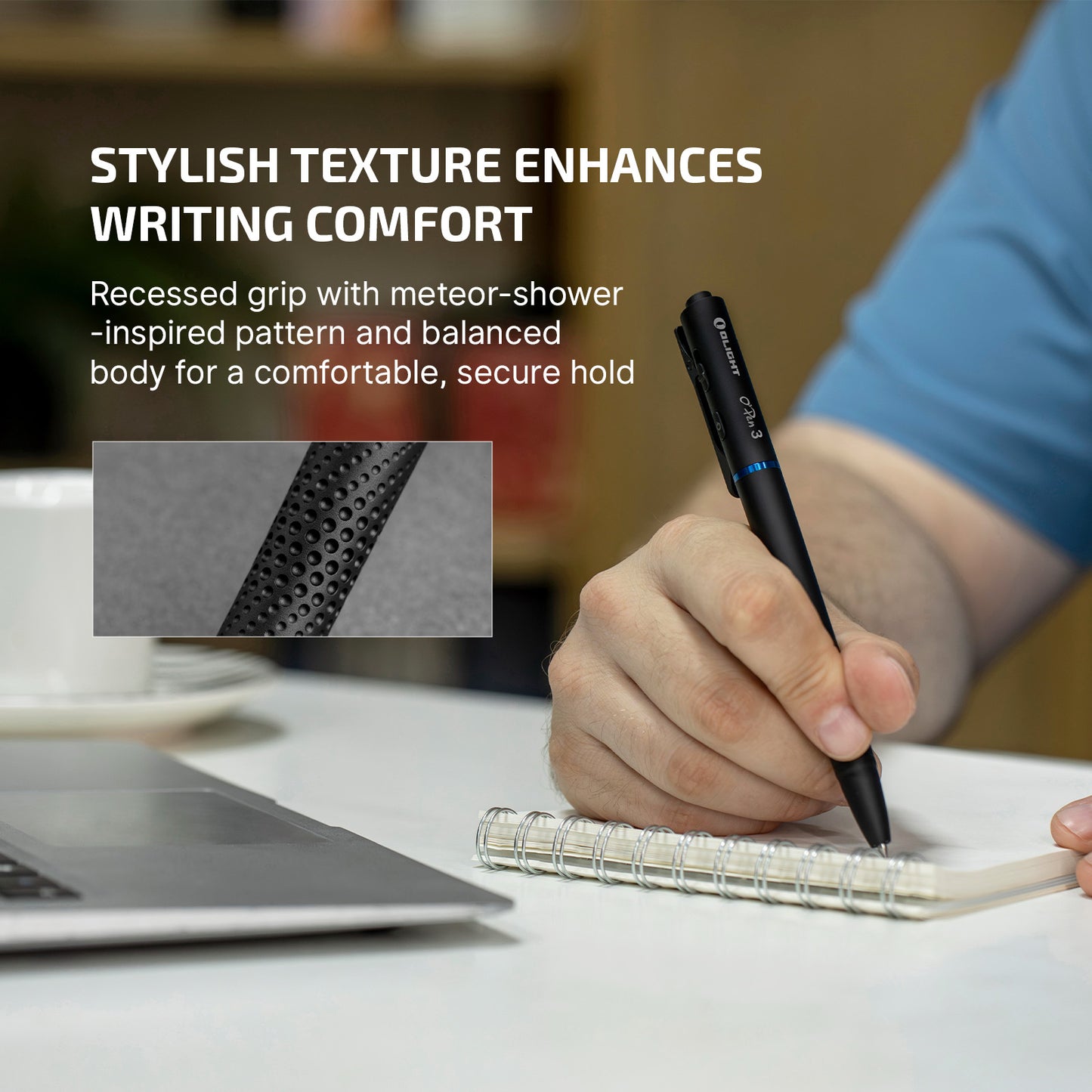 Olight O'Pen 3 Multifunctional Pen Light with 120 Lumens & Green Laser (BLACK)